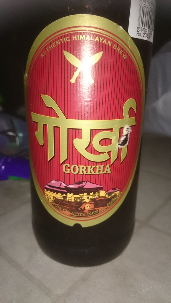 Ghorkha beer in Nepal