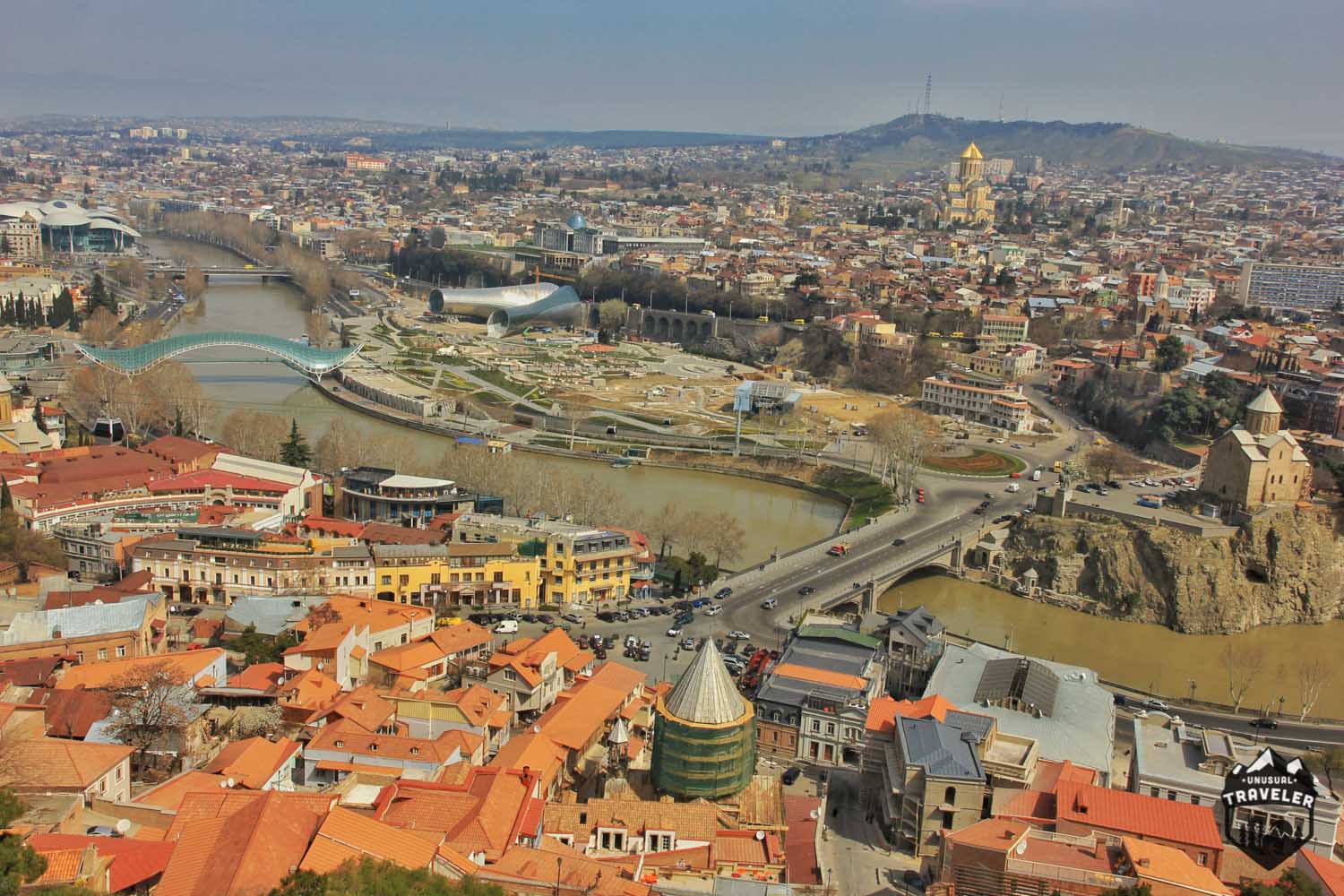 View over Tbilisi the capital of Georgia