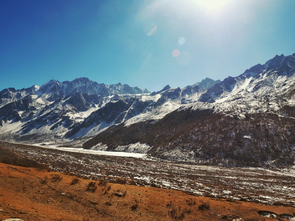 The Langtang mountains seen from Kyanjin Gompa