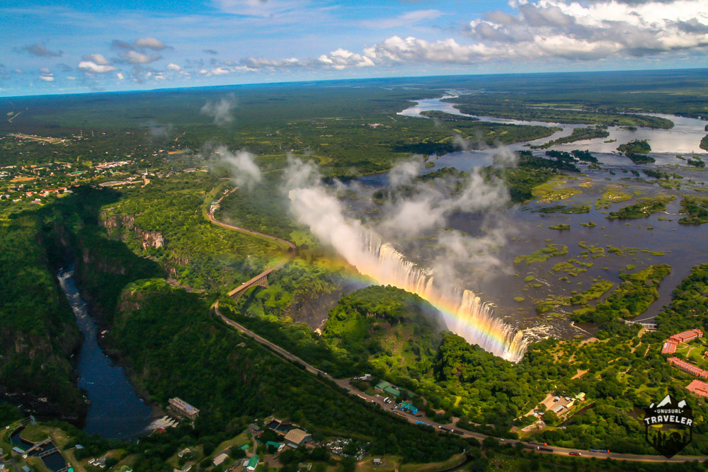 Victoria falls from above