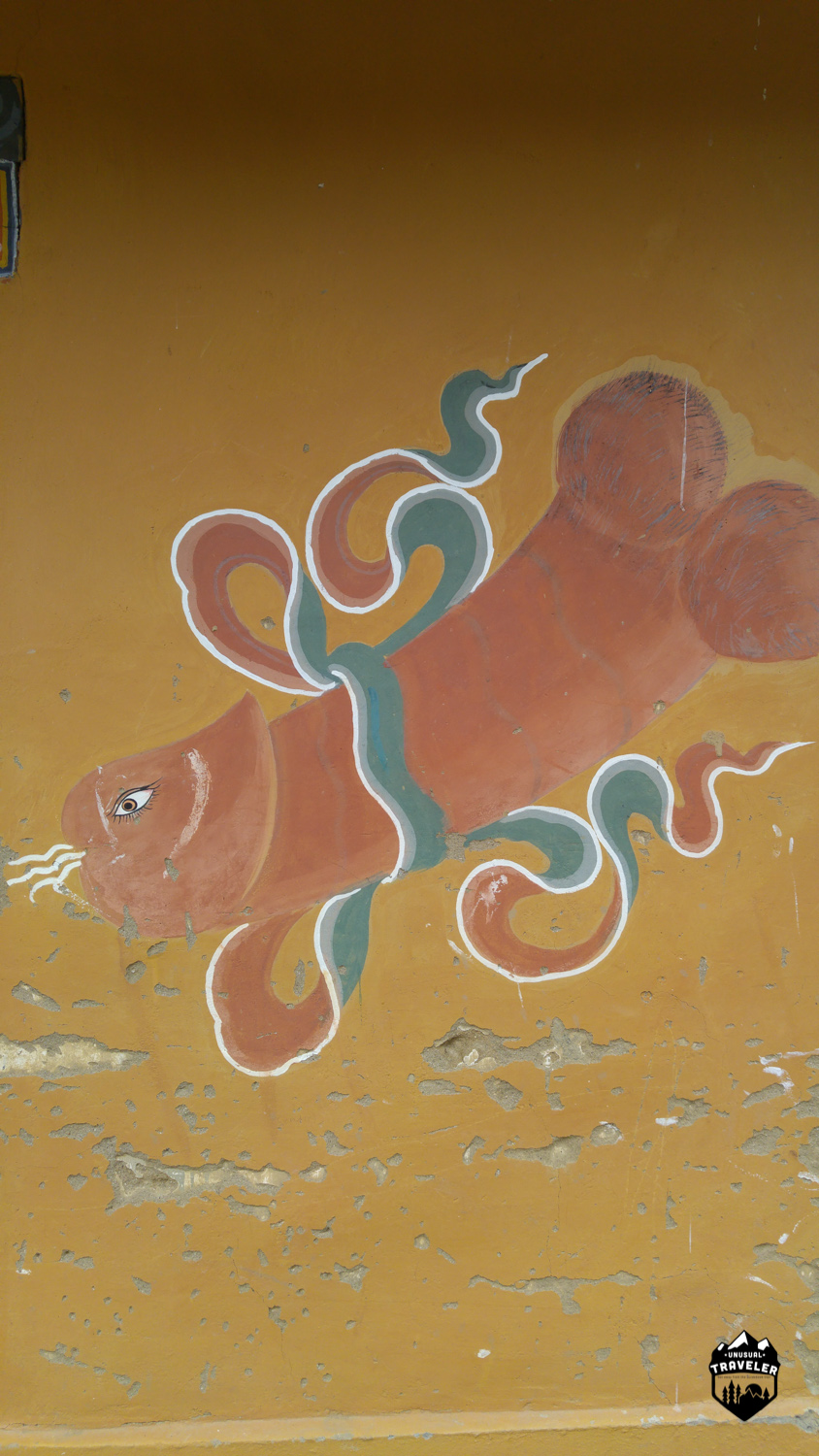 It´s very common to see fully erected penises painted on house walls in Bhutan.