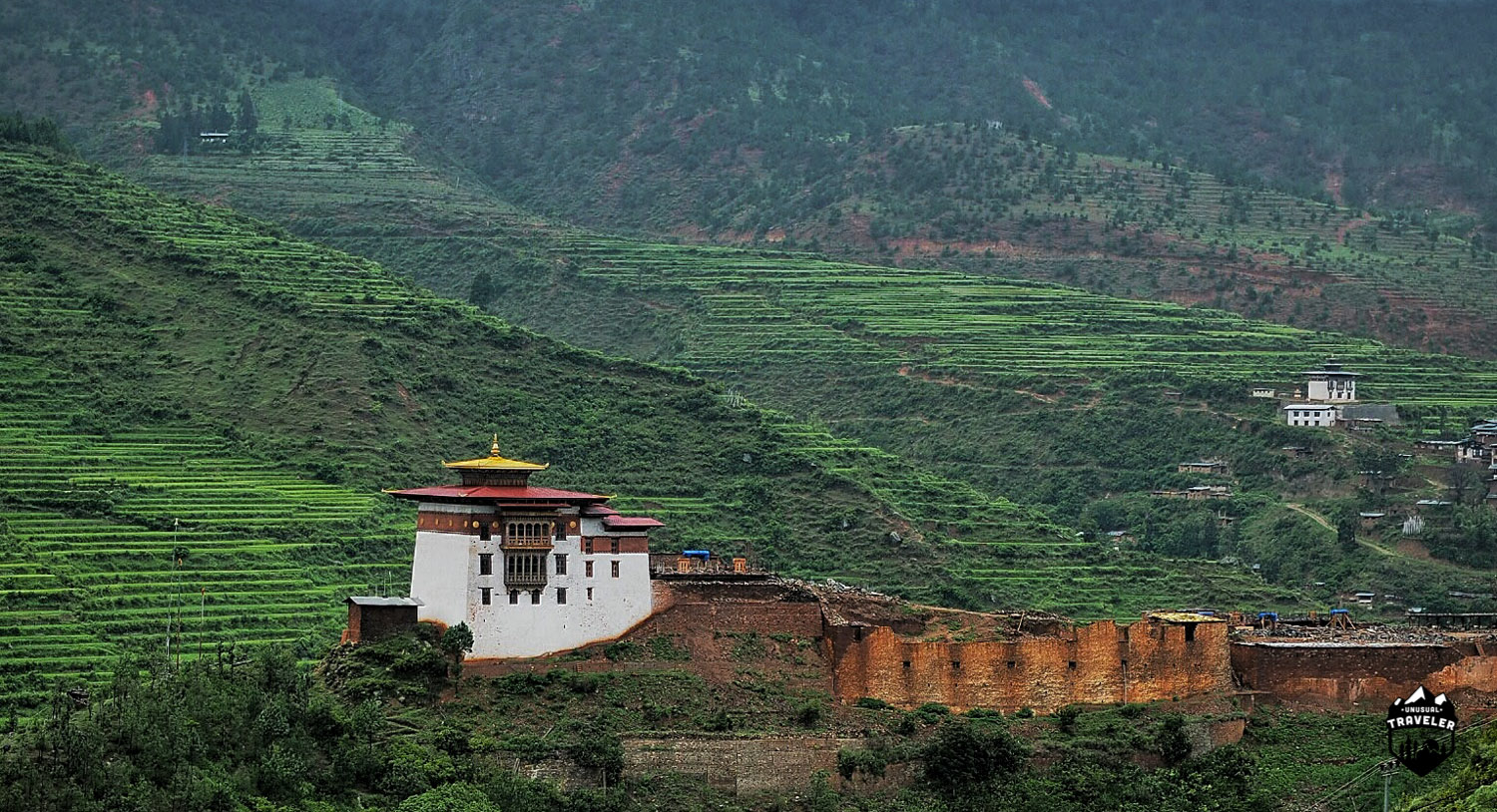 There´s 20 Dzongs around the country, here the remains of Wangdue Phodrang Dzong in western Bhutan.