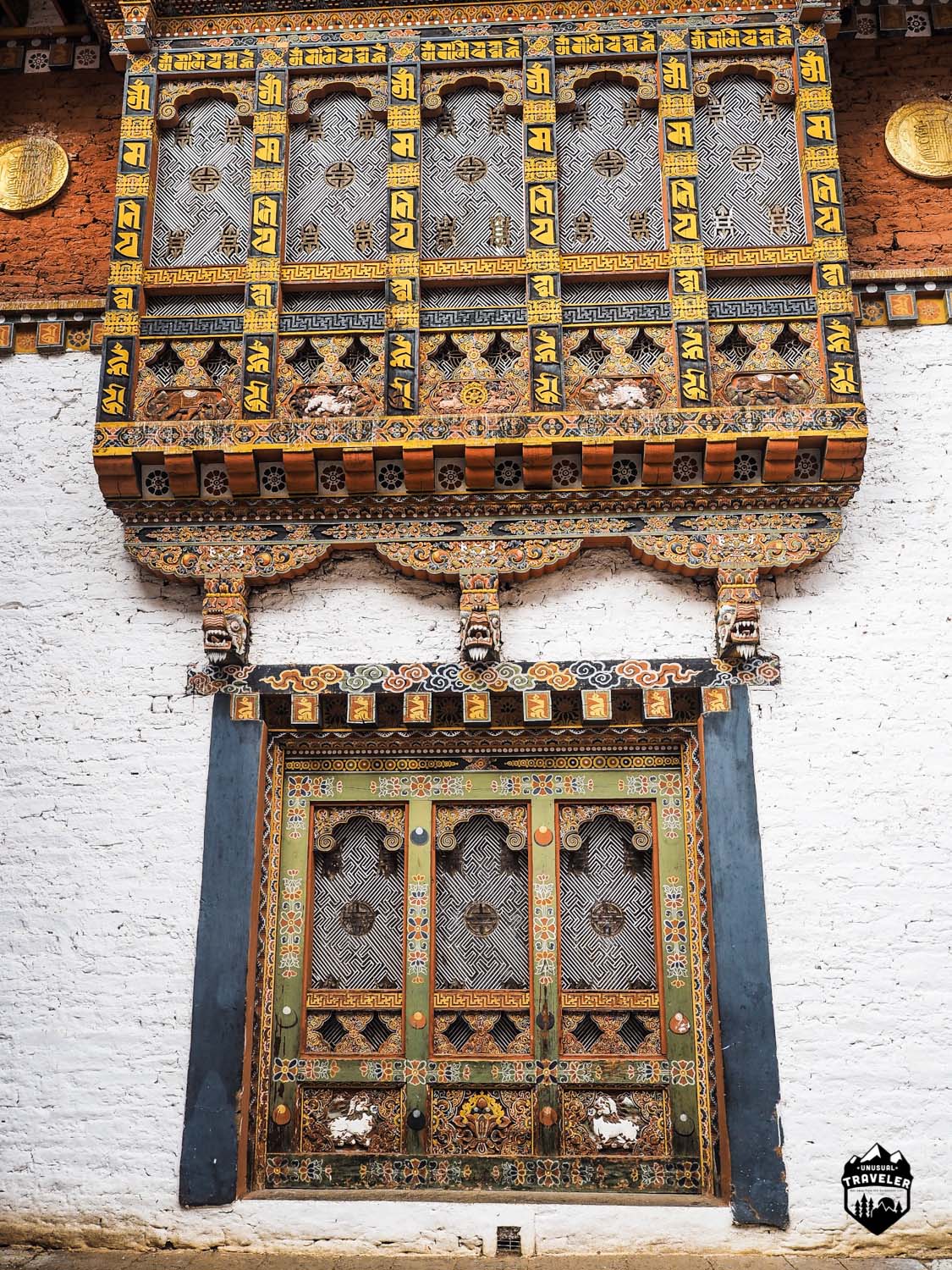 The most impressive wood frames in the world? Made completely without help of modern tools inside Punakha Dzong.