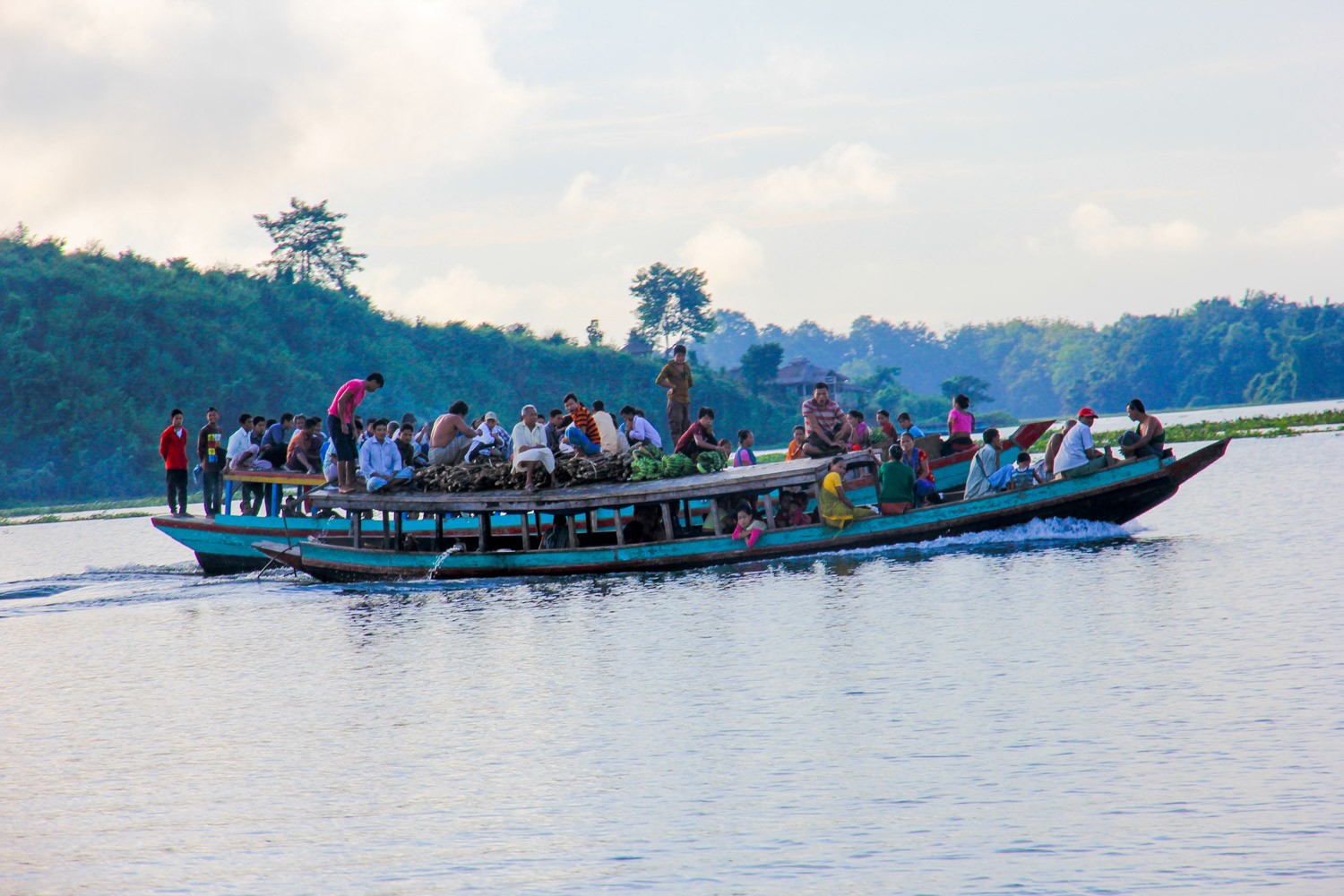 Locals getting around on Kaptai Lake