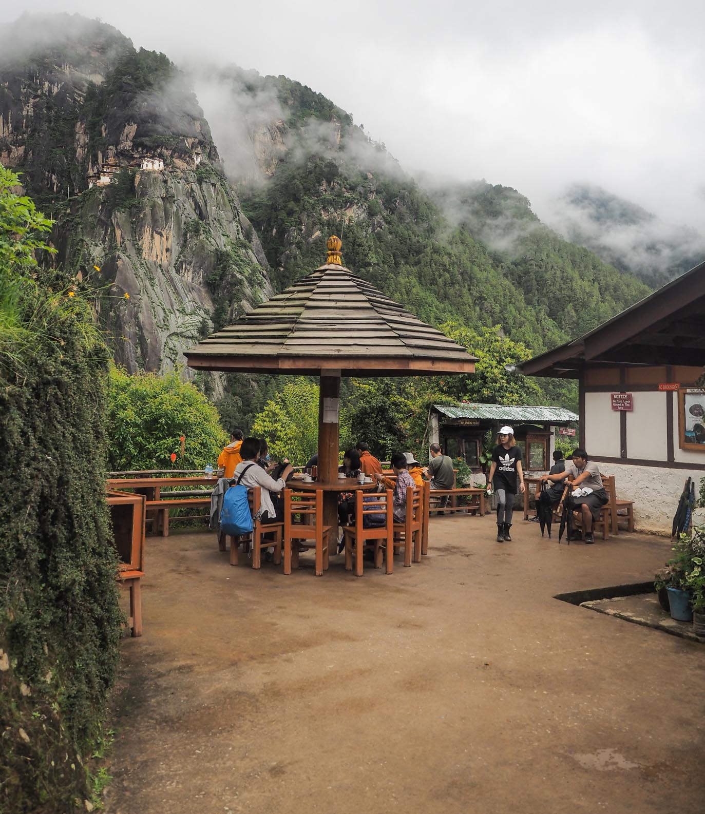 cafe on the way to the tiger nest monastery in Bhutan