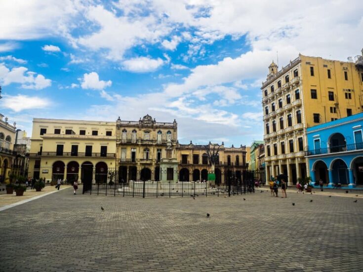Buildings surrounding Plaza Vieja in Havana, Cuba