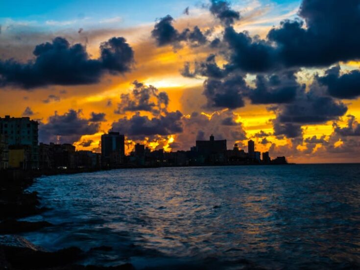 Cloudy sunset in Havana, Cuba