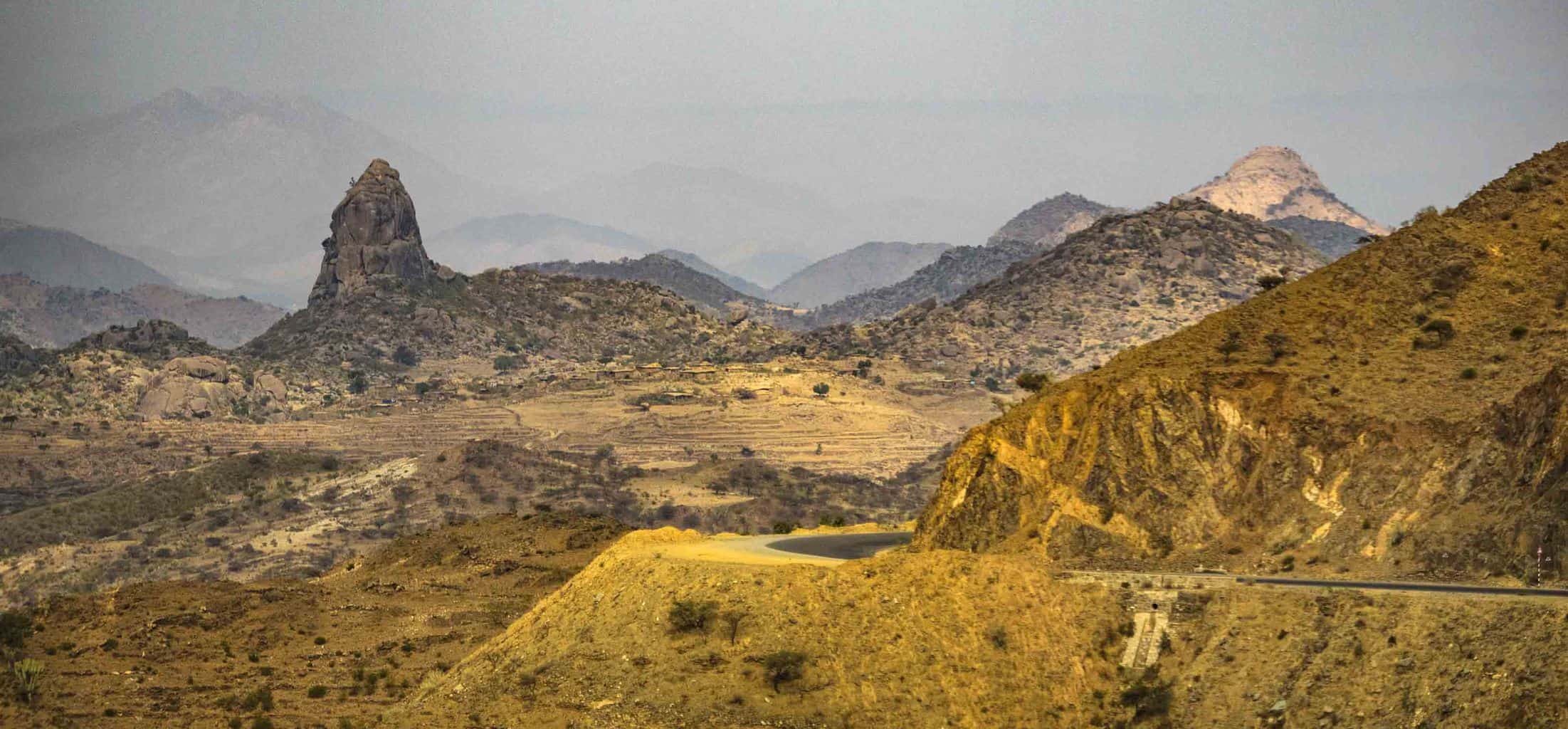 Scenery when heading west in Eritrea east africa