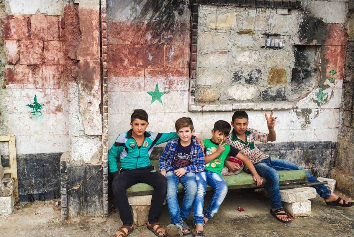local kids in Syria