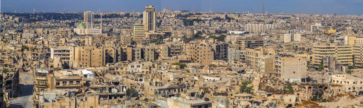 Panoramic view of Aleppo in Syria