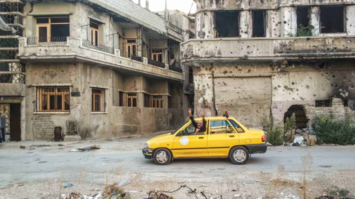 Syrian war destruction in homs