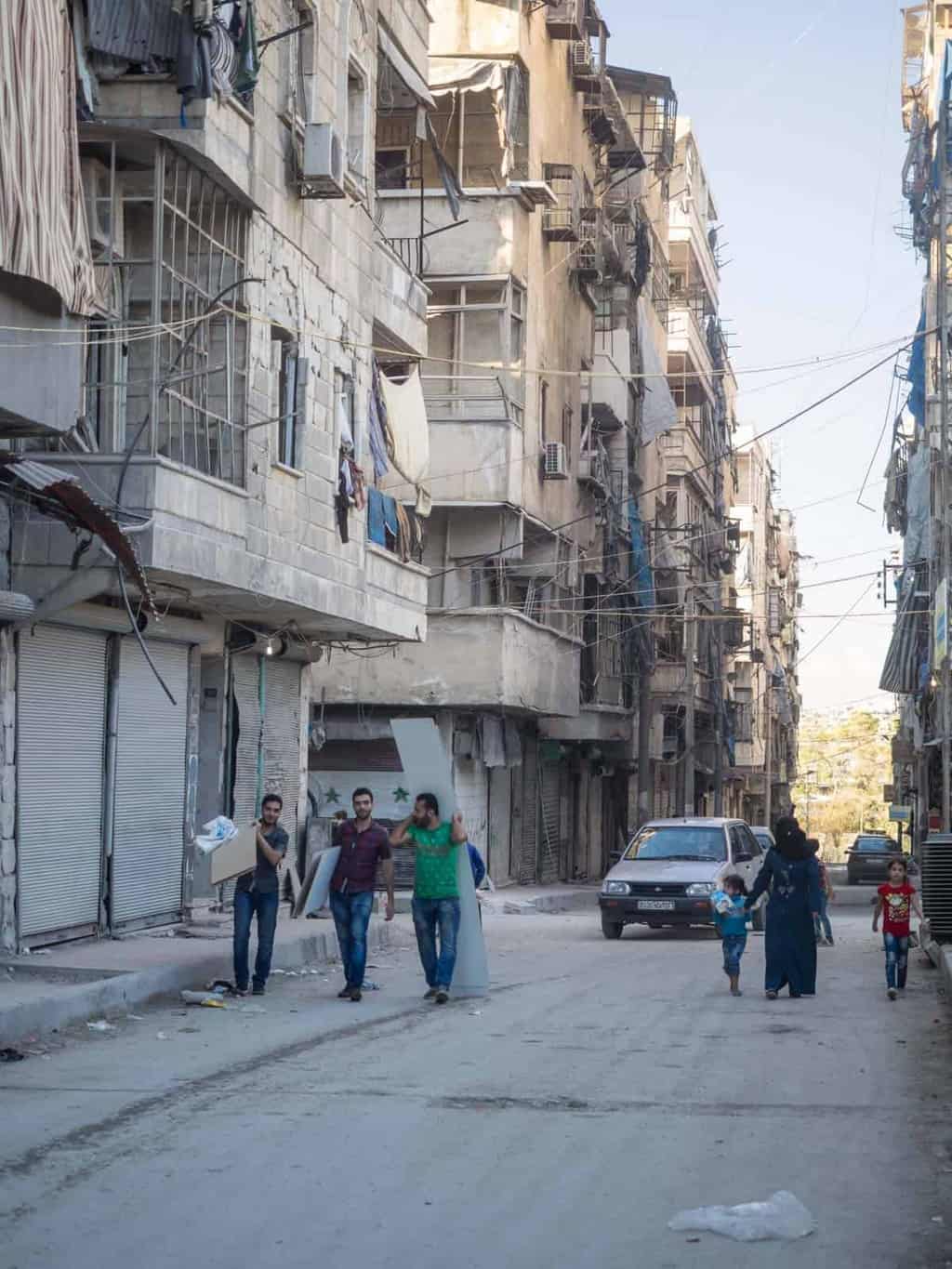 Locals rebuilt east part of Aleppo in Syria