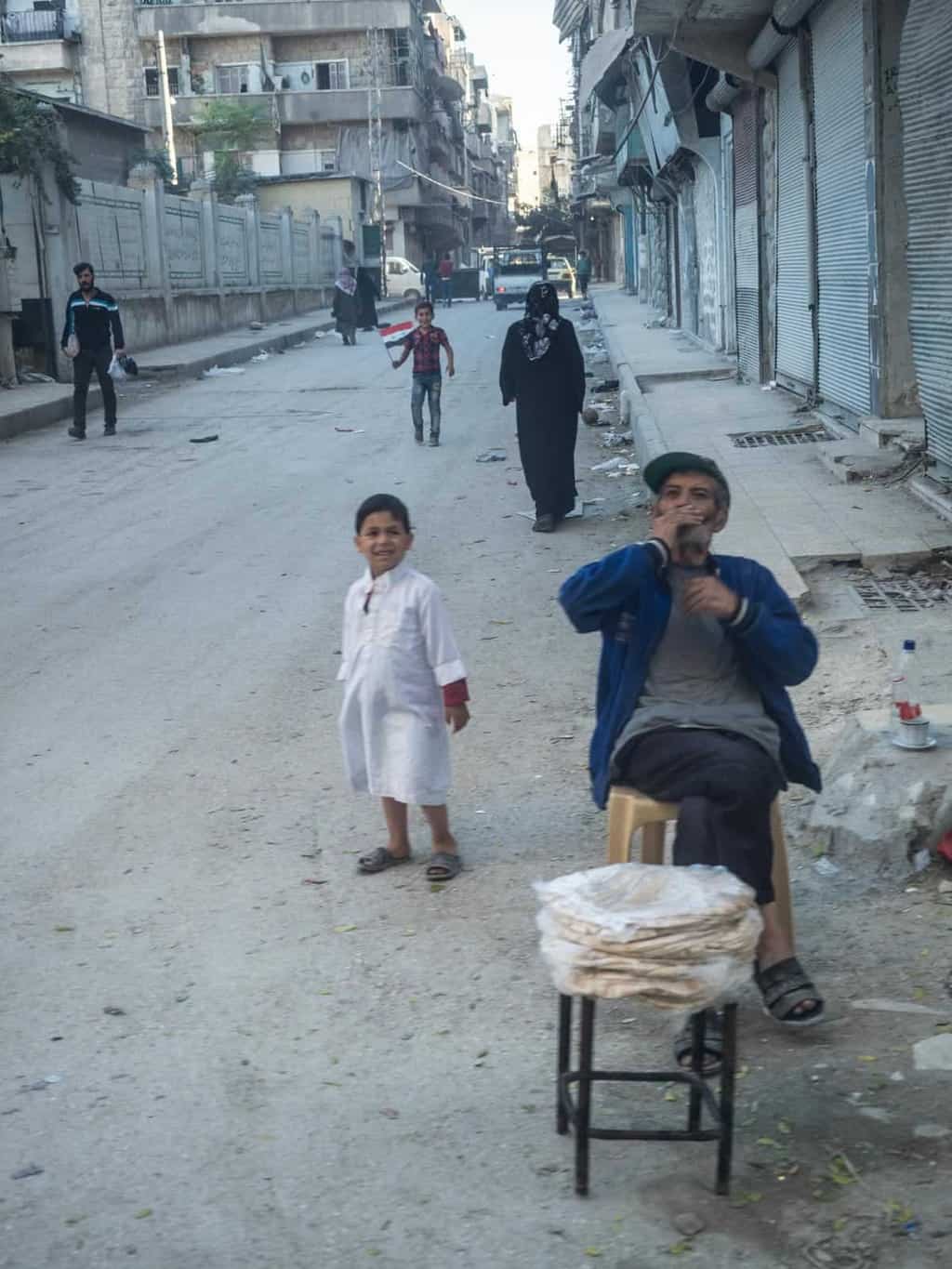 Locals in Aleppo Syria
