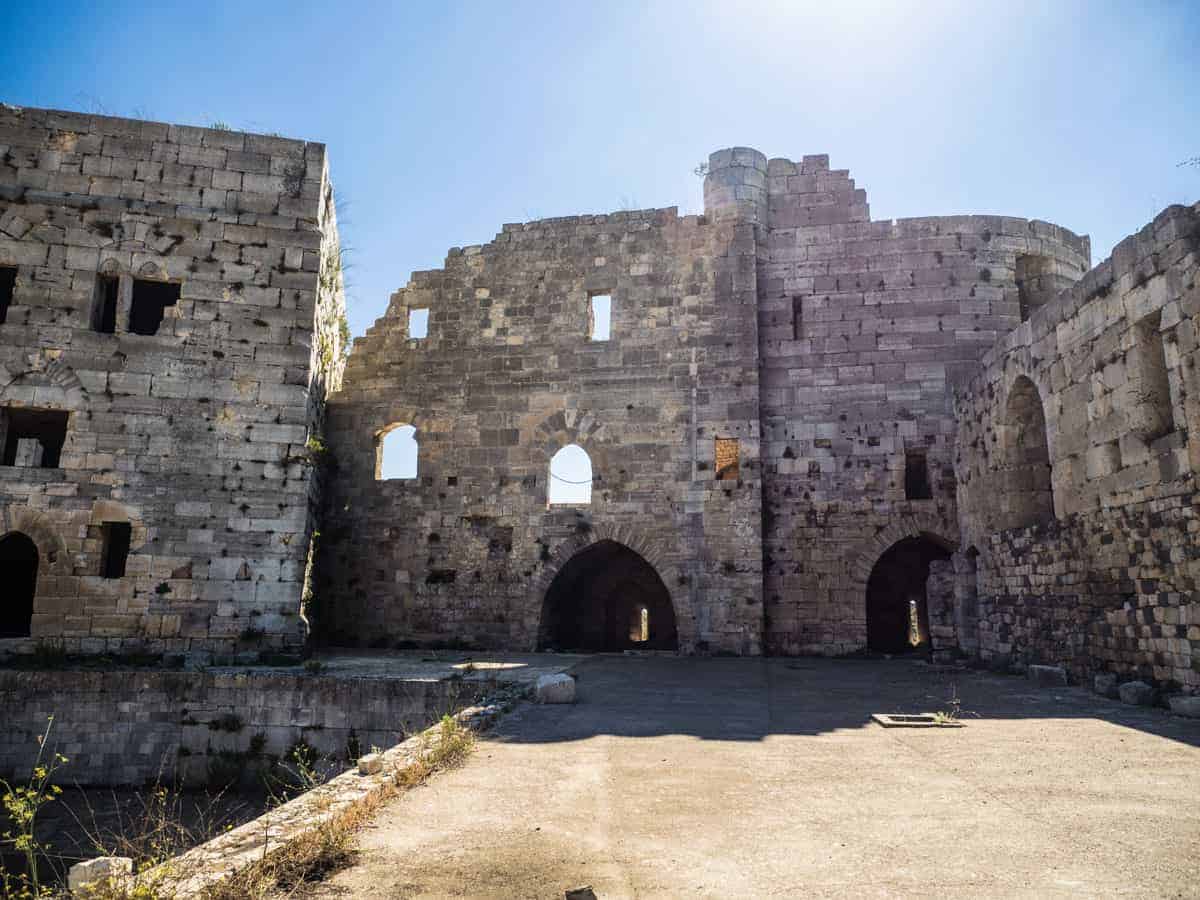 inside Krak des Chevaliers crusader castle