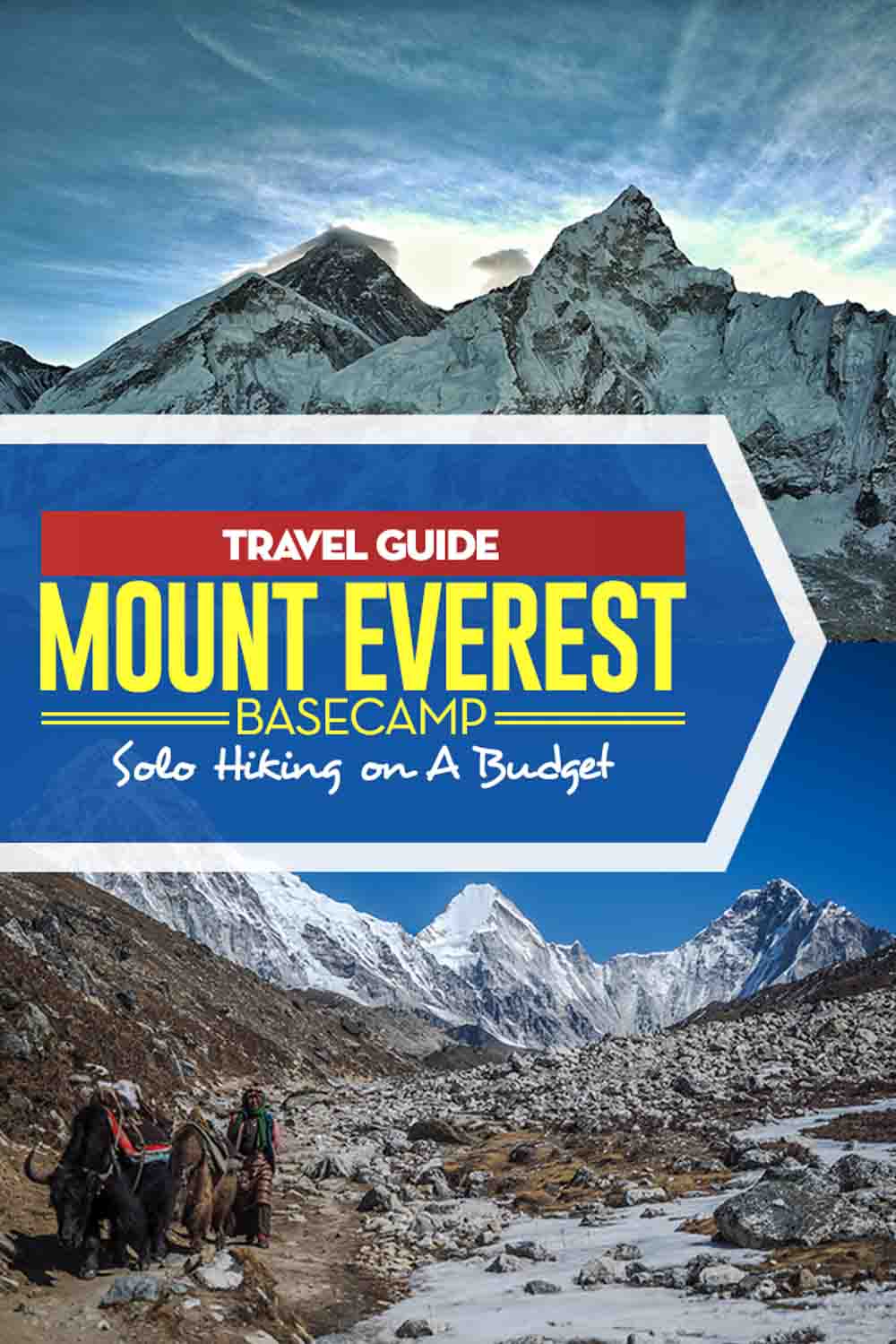 Travel Tip about how to hike to Mount Everest Basecamp in Nepal on a budget. #nepal #hiking #mountain #travel #travelblogger #travelblog #traveltips