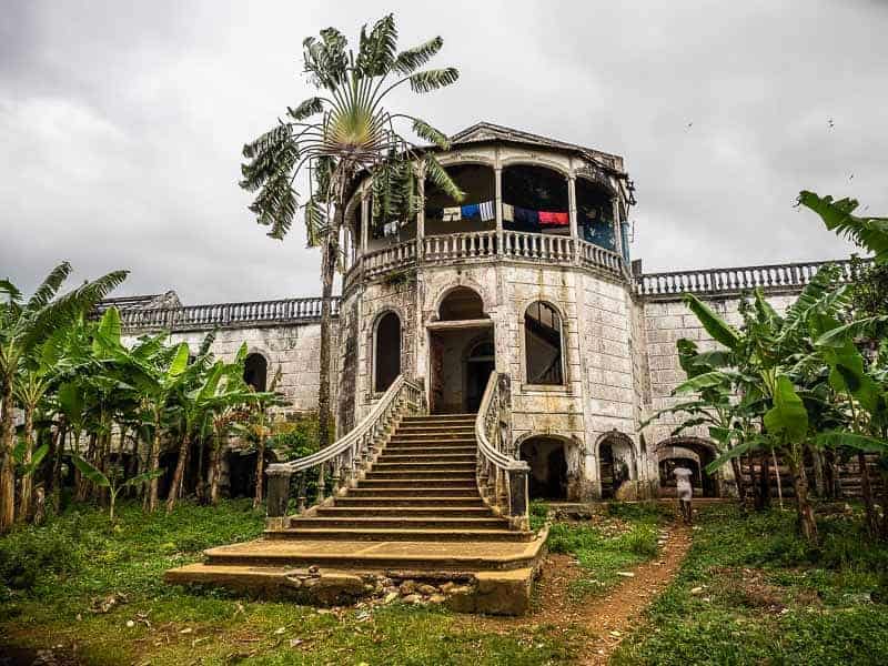 The "famous" old Hospital in Roca Agua Ize sao tome