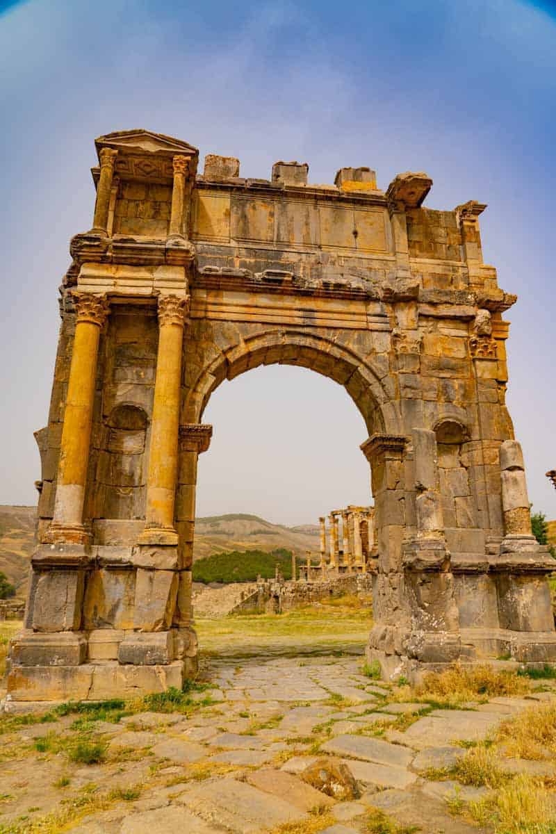 Djeimla Roman Ruins, one of the seven UNESCO world heritage sites in Algeria.