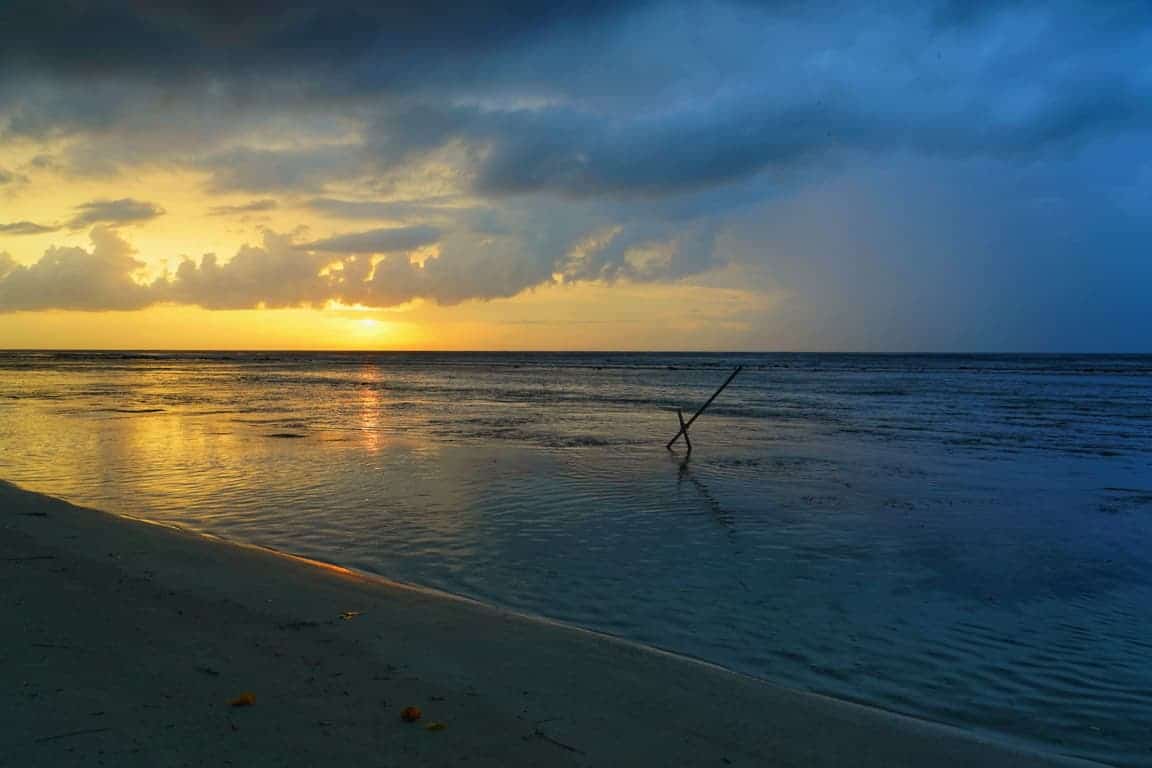 Dhigurah Island sunset in the Maldives