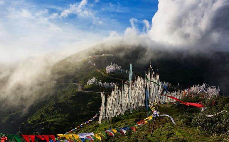 The top Chelea of Pass in Paro, Bhutan