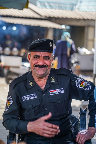 Everyone welcomed me with a smile around Baghdad