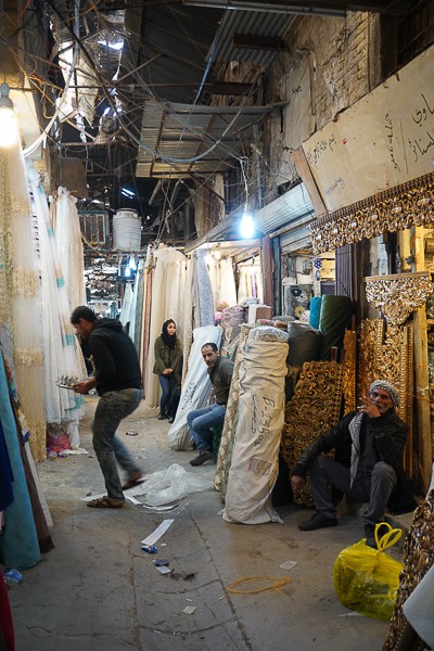 Locals working at Baghdad Market.