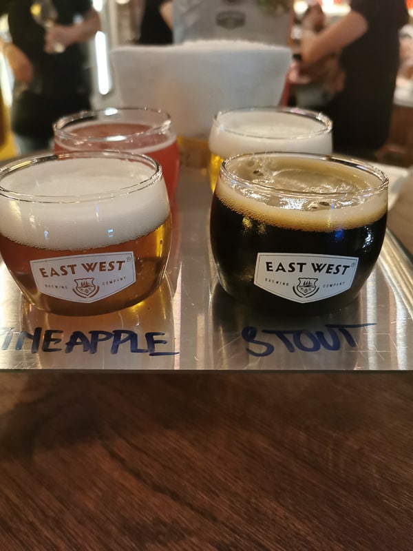 east west craft beer in vietnam sampels