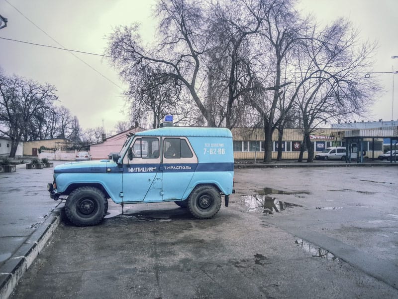 police lada in Transnistria clasic