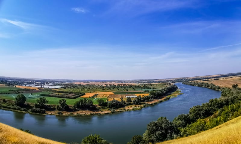 Transnistria river between Moldova and Transnistria great view