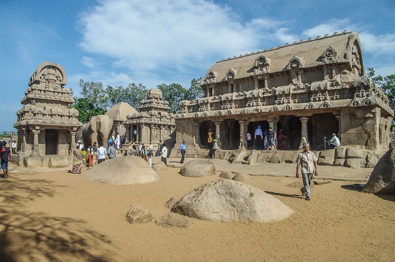Pancha Rathas the most popular temple in Mahabalipuram south india