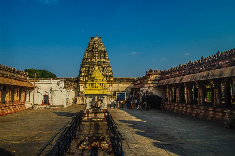 main temple in Hampi i India