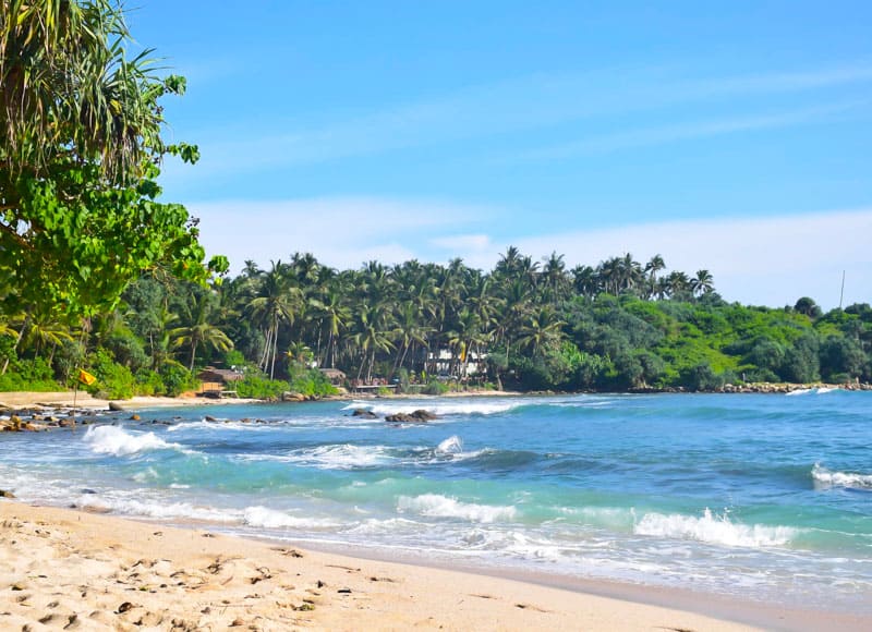 There are some great beaches in Hiriketiya without too many tourists perfect in Sri Lanka