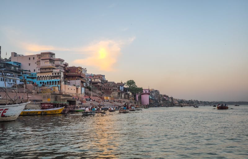 early morning on the Ganges in Varanasi