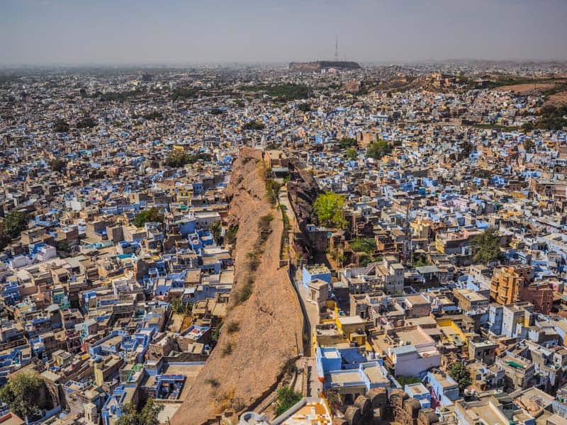 The view over the blue city in Jodhpur