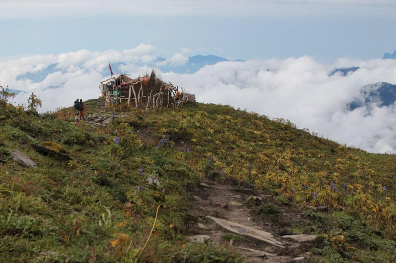 small hut on the Mardi Himal trek in Nepal