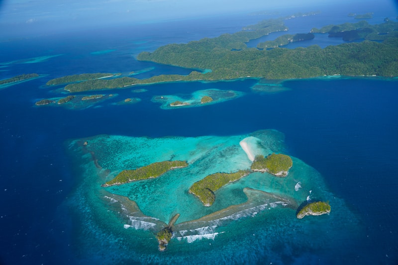More beauty from the rock islands from the air. Palau