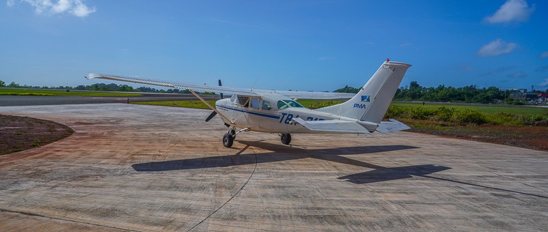 small flight from the Pacific Mission Aviation in Palau