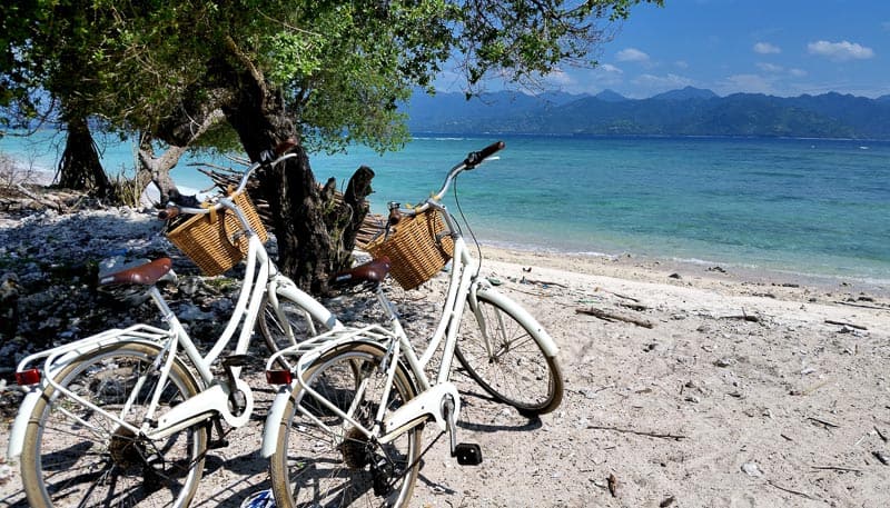 biking around Gili islands