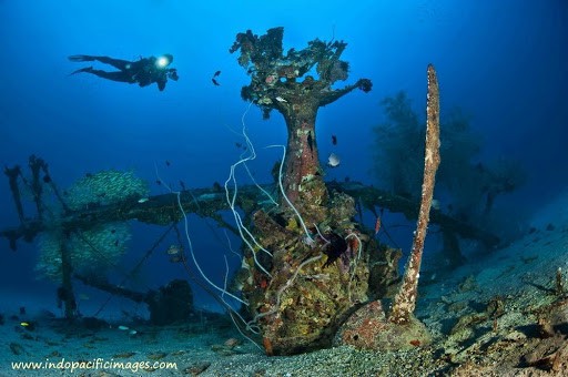 The Deep Pete Wreck near Kavieng in New Ireland in Papua New Guinea (PNG)