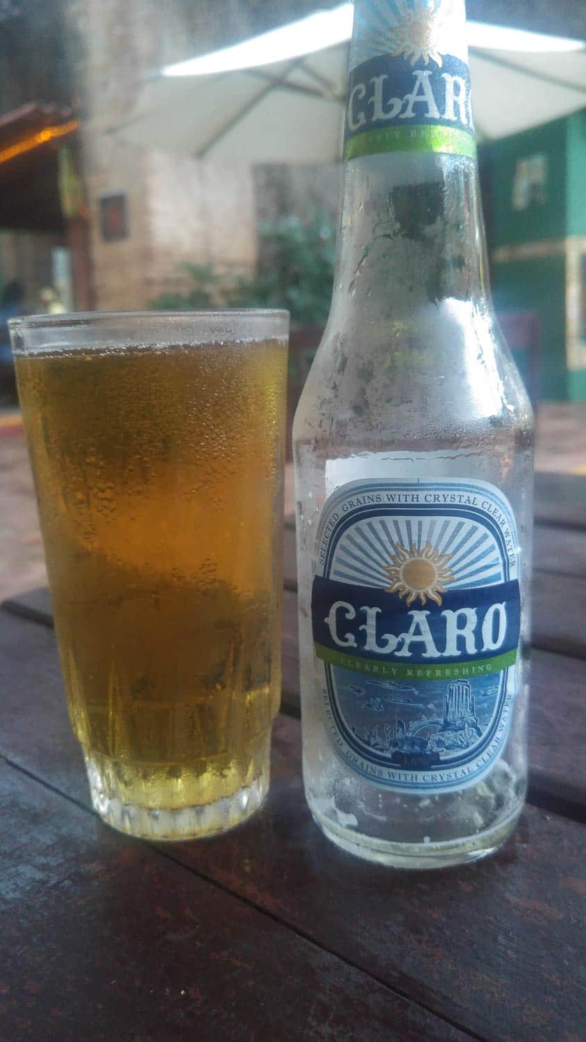 claro beer in Cuba