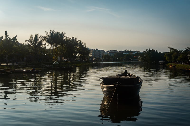 local boat on the Thu Bon in Hoi An.