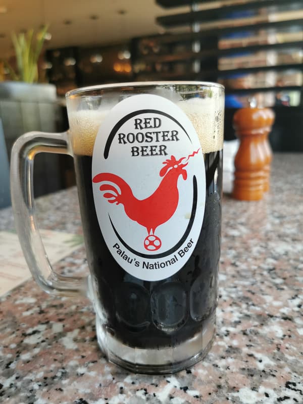 Palau red roaster stout beer, palau beer