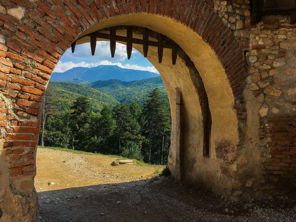 Rasnov_Fortress in Romania outside Brasov