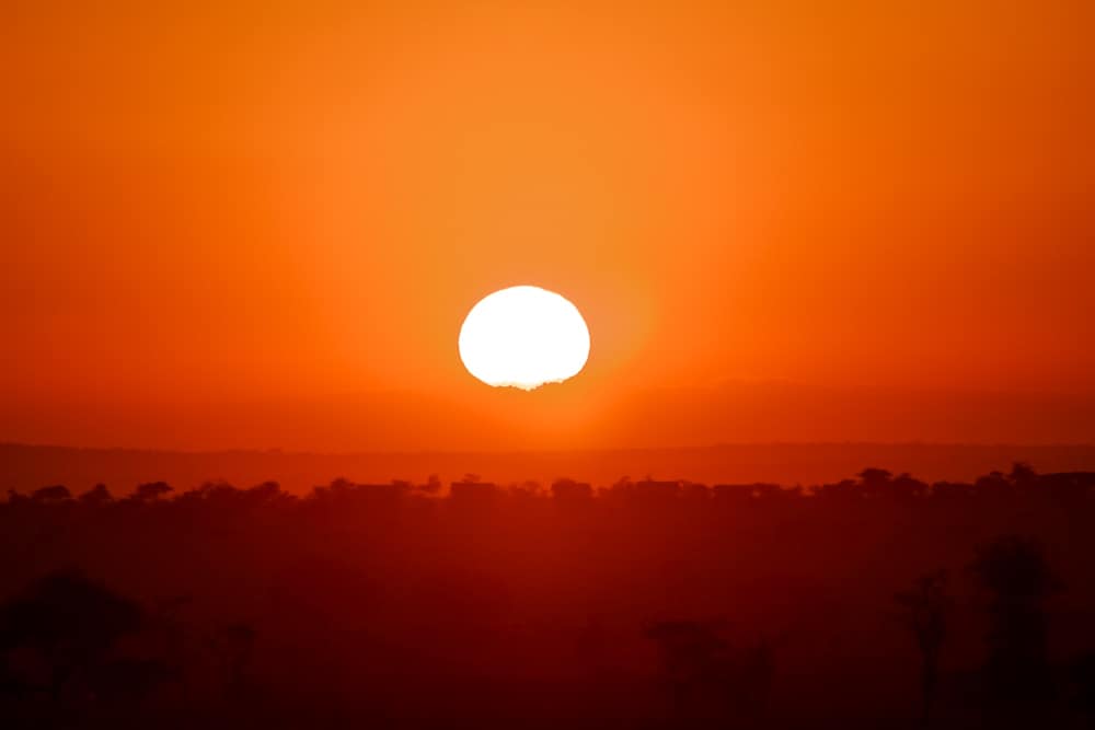 A beautiful sunset in Tanzania