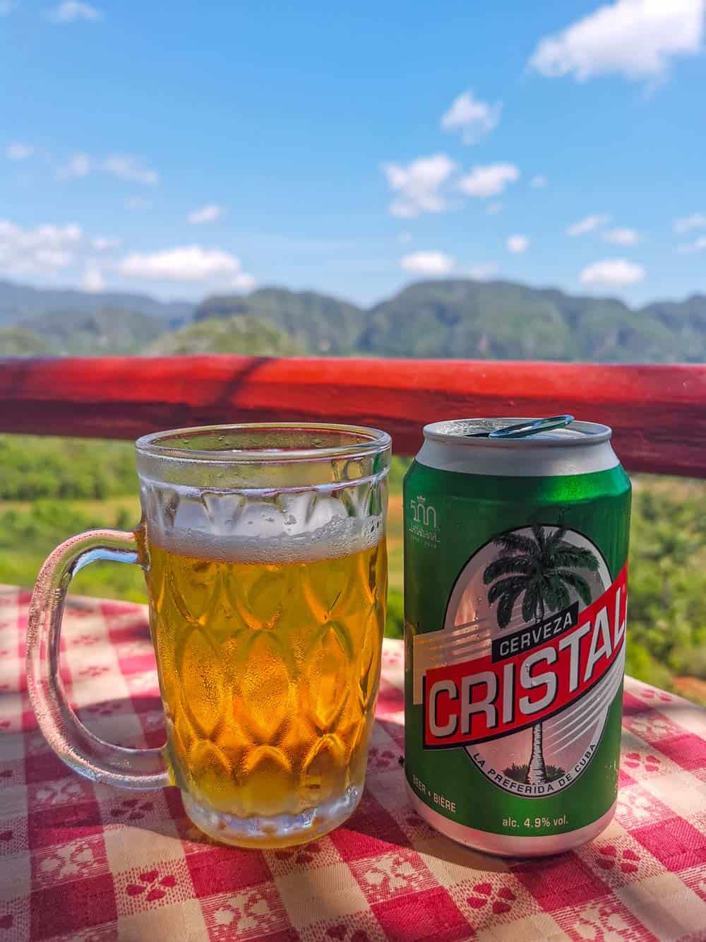 Cristal beer in Cuba