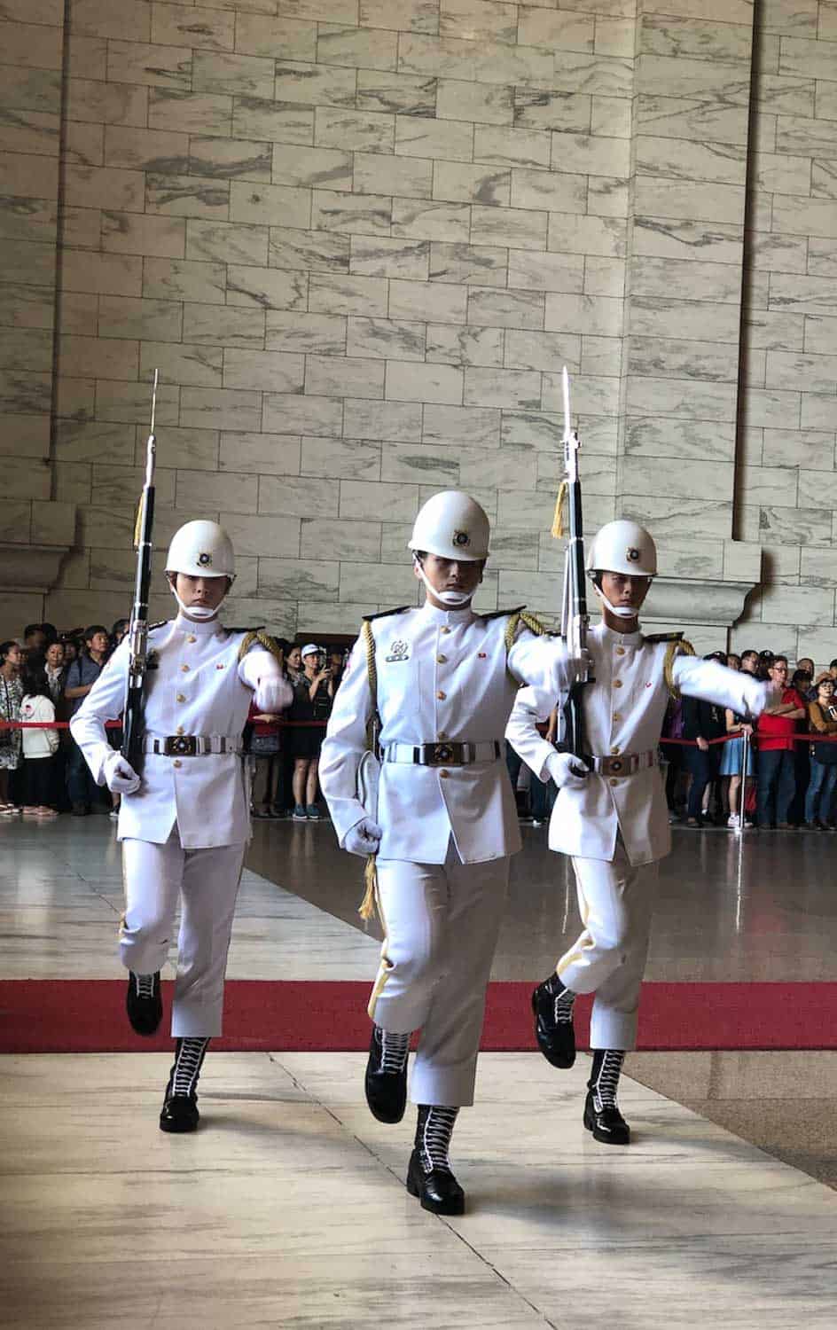 Changing of the guard at Chiang Kai-Shek Memorial Hall