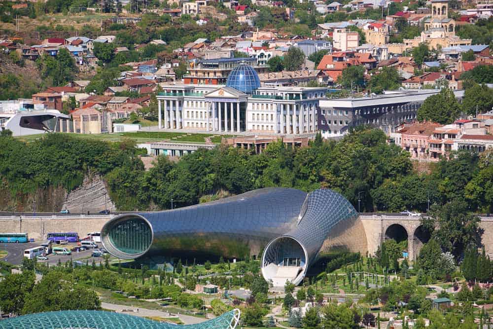 Modern architecture in Tbilisi the capital of Georgia