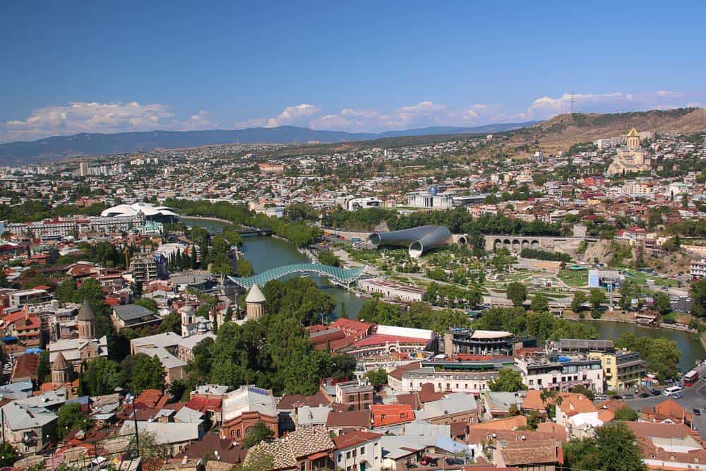 Overlooking Tbilisi the capital of Georgia