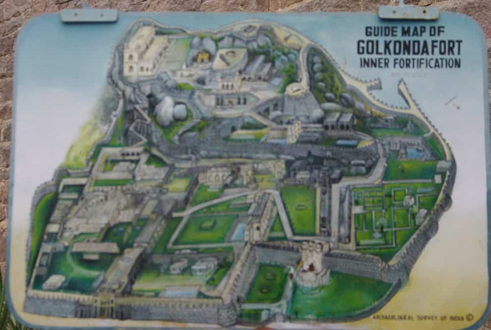 Golconda Fort Map