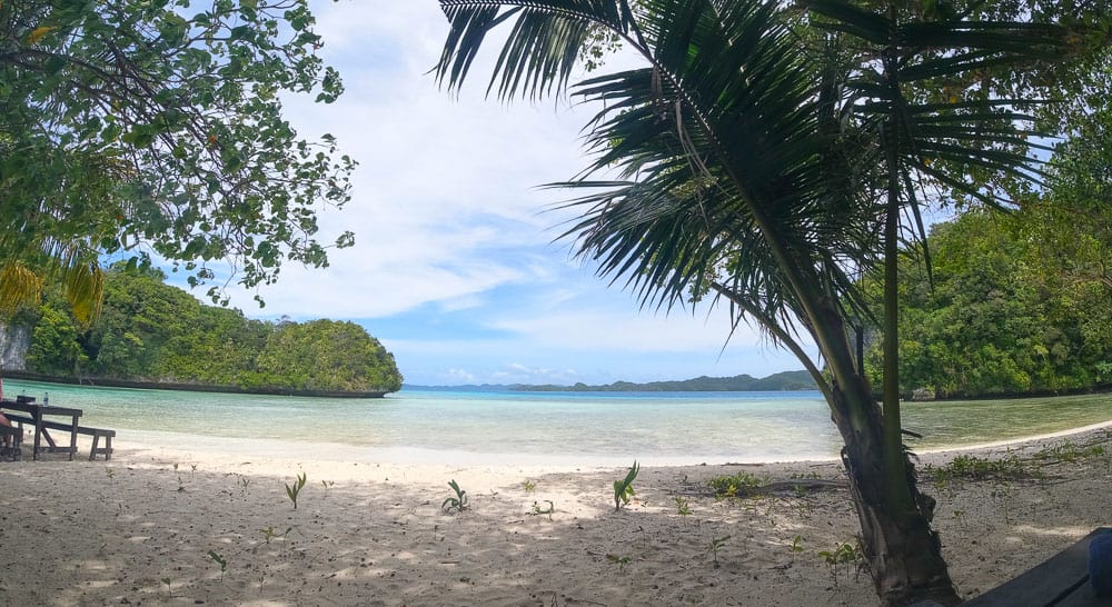 staying on an islands palau