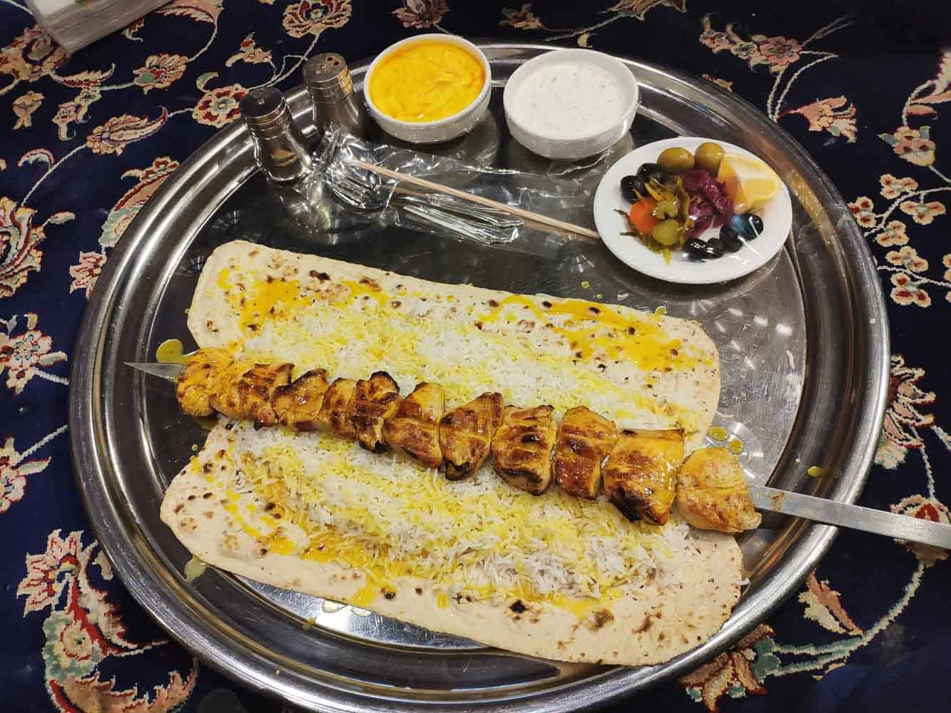 chicken shish kebab iran
